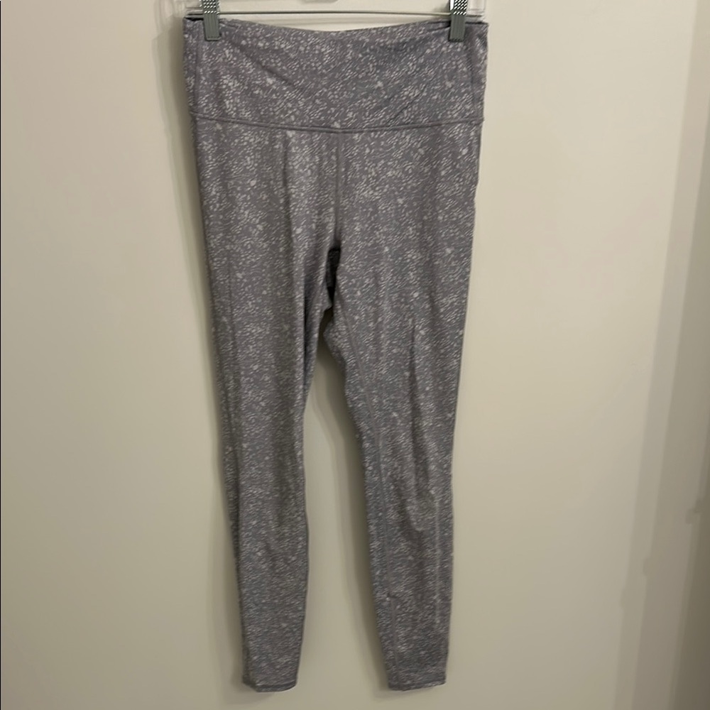 Athleta Gray and White Floral Leggings